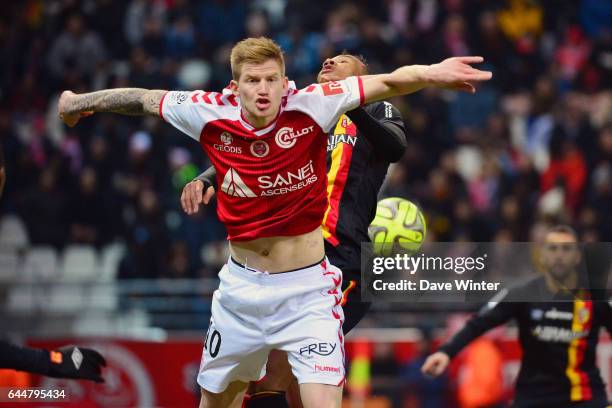 Gaetan CHARBONNIER / Jean Philippe GBAMIN - - Reims / Lens - 22eme journee de Ligue1, Photo : Dave Winter / Icon Sport