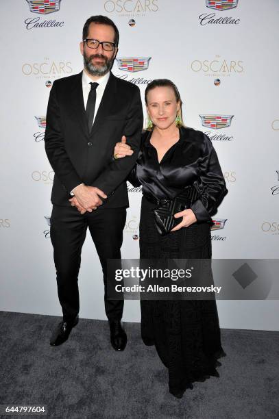 Artist Eric White and Patricia Arquette attend Cadillac's 89th annual Academy Awards celebration at Chateau Marmont on February 23, 2017 in Los...