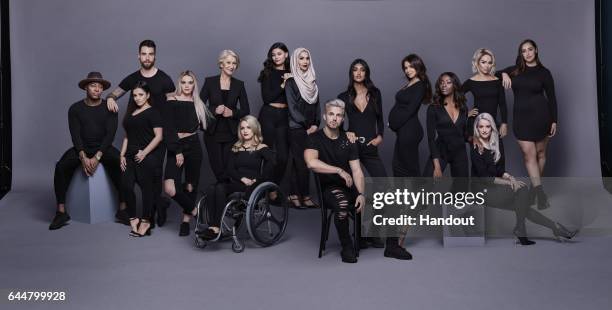 In this handout image supplied by L'Oreal Paris and The Princes Trust Gary Thompson, Chez Rust, Kaushal, Louisa Johnson, Helen Mirren, Jordan Bone,...