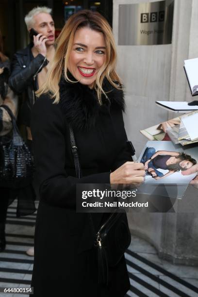 Dannii Minogue seen at BBC Radio 2 on February 24, 2017 in London, England.