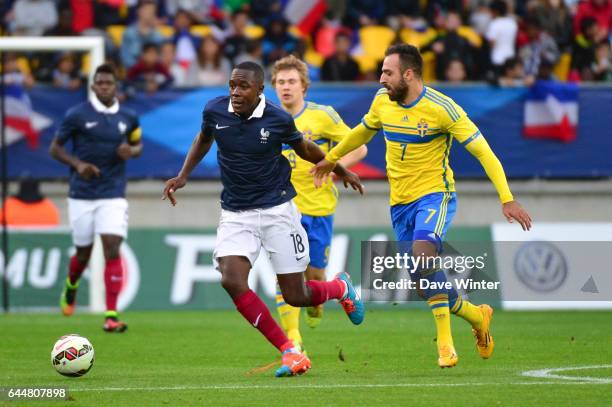 Giannelli IMBULA / Abdulrahman KHALILI - - Suede / France - Eliminatoires Euro Espoirs 2015, Photo : Dave Winter / Icon Sport