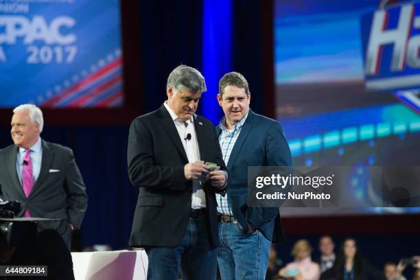 Sean Hannity offers $200 for a young CPAC to take out another attendee on a date during the Conservative Political Action Conference at the Gaylord...