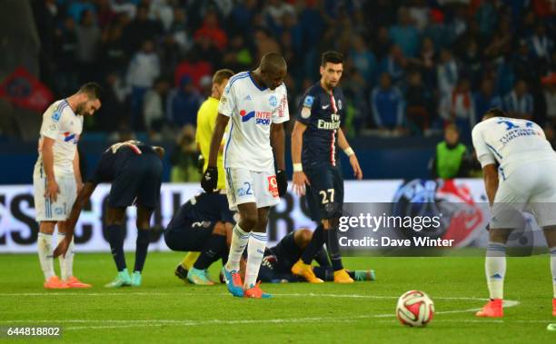 Carton rouge Giannelli IMBULA - - Paris Saint Germain / Marseille - 13eme journee de Ligue 1, Photo : Dave Winter / Icon Sport