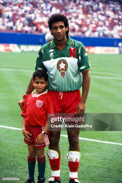 Mustafa El Haddaoui - - Arabie Saoudite / Maroc - Coupe du Monde 1994, Photo : Alain Gadoffre / Icon Sport