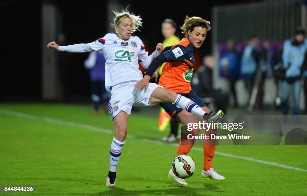 Lara DICKENMANN / Claire LAVOGEZ - - Montpellier / Lyon - Finale Coupe de France -Calais, Photo : Dave Winter / Icon Sport