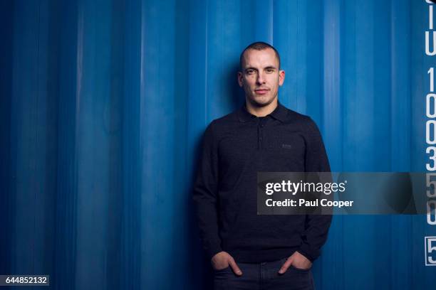 Footballer Leon Osman is photographed on October 14, 2014 in Liverpool, England.