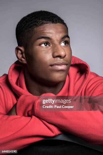 Footballer Marcus Rashford is photographed on February 8, 2017 in Manchester, England.