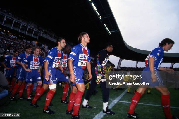 David GINOLA / Jose COBOS / ALAIN ROCHE / BERNARD LAMA - - Nantes / PSG - 5eme journee de 1er division , Photo : Alain Gadoffre / Icon Sport