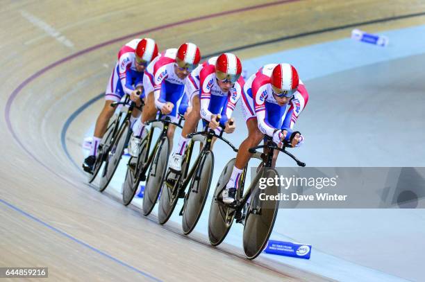 Artur ERSHOV / Alexander EVTUSHENKO / Alexey KURBATOV / Alexander SEROV - Russie - Poursuite par equipes hommes - - Cyclisme sur piste - Championnats...