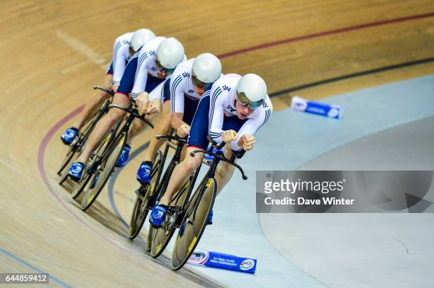 Edward CLANCY / Steven BURKE / Owain DOULL / Andrew TENNANT - Grande Bretagne - Poursuite par equipes hommes - - Cyclisme sur piste - Championnats du...
