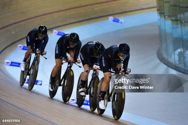 Lauren ELLIS / Rushlee BUCHANAN / Jaime NIELSEN / Georgia Amy Williams - Nouvelle Zelande - Poursuite par equipes - - Cyclisme sur piste -...