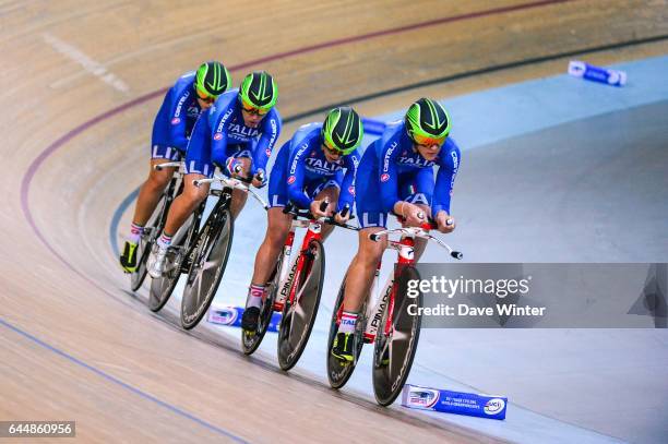 Simona FRAPPORTI / Beatrice BARTELLONI / Tatiana GUDERZO / Silvia VALSECCHI - Italie - Poursuite par equipes femmes - - Cyclisme sur piste -...