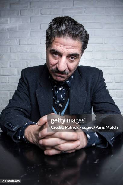 Actor Simon Abkarian is photographed for Paris Match on February 4, 2017 in Paris, France.