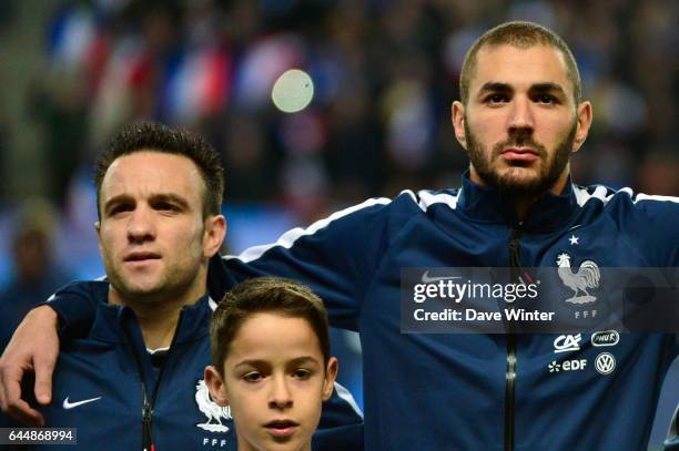 Mathieu VALBUENA / Karim BENZEMA / Yohan CABAYE - - France / Albanie - Match amical -Rennes-, Photo : Dave Winter / Icon Sport