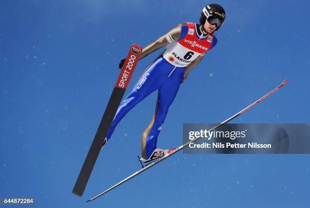 William Rhoads of USA during the Men's Ski Jumping HS100 Training during FIS Nordic World Ski Championships on February 24, 2017 in Lahti, Finland.