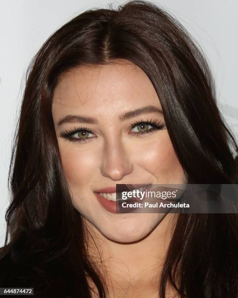 Model Stefanie Knight attends the SMASH Global V pre-Oscar fight at Taglyan Complex on February 23, 2017 in Los Angeles, California.