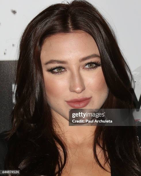 Model Stefanie Knight attends the SMASH Global V pre-Oscar fight at Taglyan Complex on February 23, 2017 in Los Angeles, California.