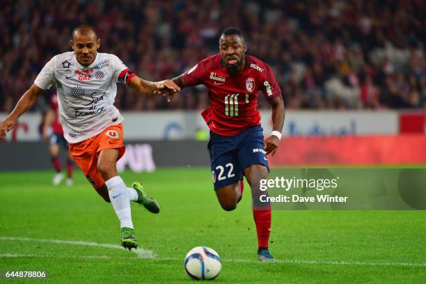 Junior TALLO / Vitorino HILTON - - Lille / Montpellier - 9eme journee de Ligue 1, Photo : Dave Winter / Icon Sport,