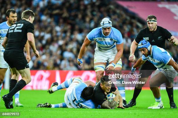 Sonny Bill WILLIAMS / Ramiro HERRERA - - Nouvelle Zelande / Argentine - Coupe du Monde 2015 -Londres, Photo : Dave Winter / Icon Sport