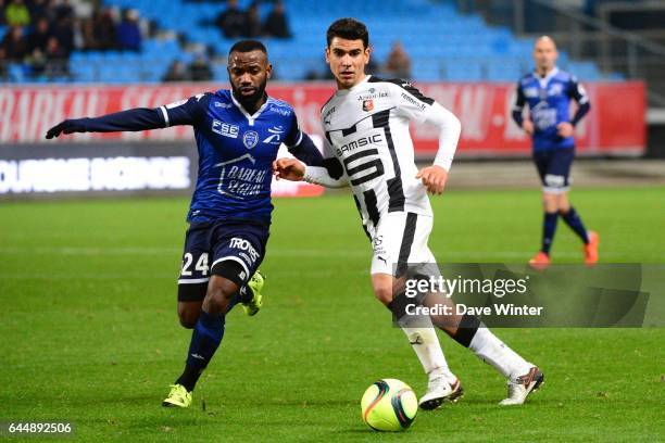 Benjamin ANDRE / Lossemy KARABOUE - - Troyes / Rennes - 21eme journee de Ligue 1, Photo: Dave Winter / Icon Sport