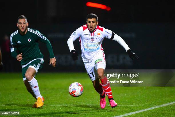 Riad NOURI / Remy AMIEUX - - Red Star / Ajaccio - 15eme journee de Ligue 2, Photo: Dave Winter / Icon Sport