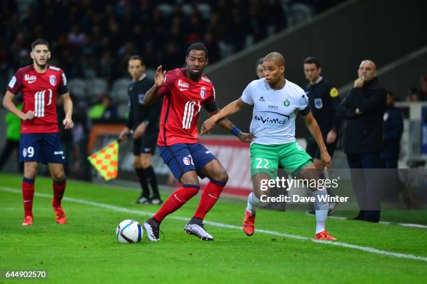 Junior TALLO / Kevin MONNET PAQUET - - Lille / Saint Etienne - 16eme journee de Ligue 1, Photo: Dave Winter / Icon Sport