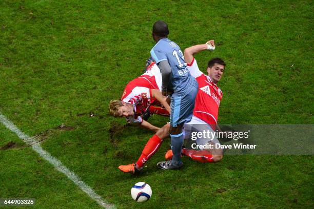 Franck SIGNORINO / Giovanni SIO / Anthony WEBER - - Reims / Rennes - 15eme journee de Ligue 1, Photo: Dave Winter / Icon Sport