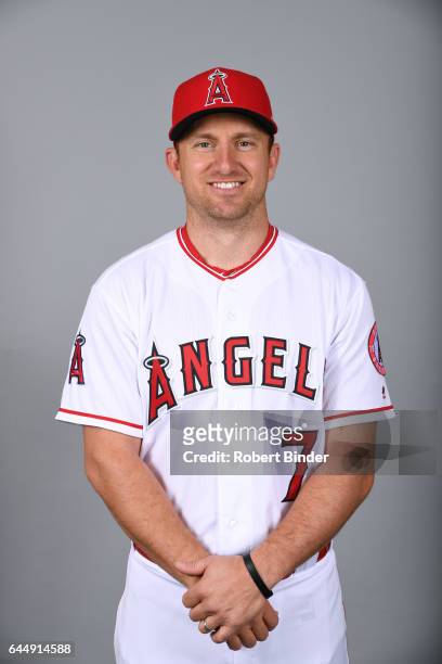 Cliff Pennington of the Los Angeles Angels poses during Photo Day on Tuesday, February 21, 2017 at Tempe Diablo Stadium in Tempe, Arizona.