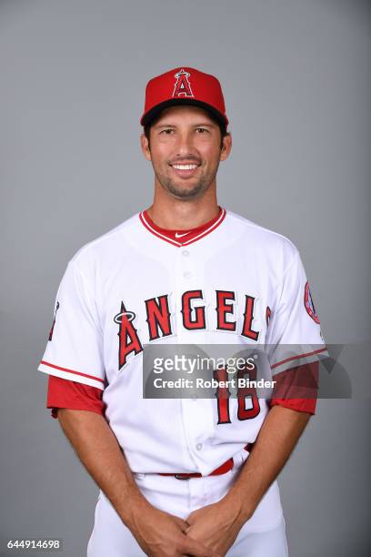 Huston Street of the Los Angeles Angels poses during Photo Day on Tuesday, February 21, 2017 at Tempe Diablo Stadium in Tempe, Arizona.