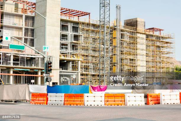 downtown palm springs california construction of shopping center and kimpton hotel palm springs - downtown palm springs stock pictures, royalty-free photos & images