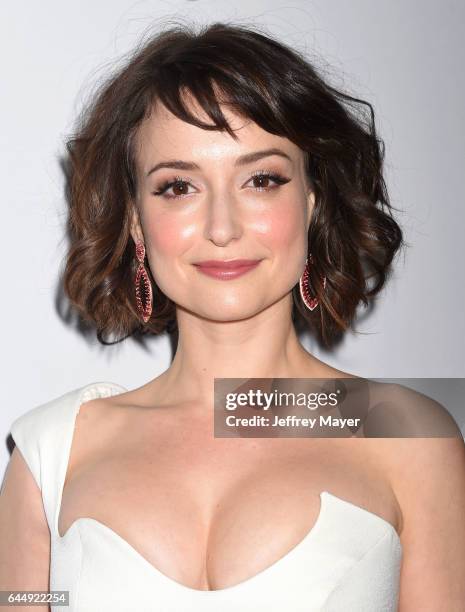 Actress Milana Vayntrub attends Cadillac's 89th annual Academy Awards celebration at Chateau Marmont on February 23, 2017 in Los Angeles, California.