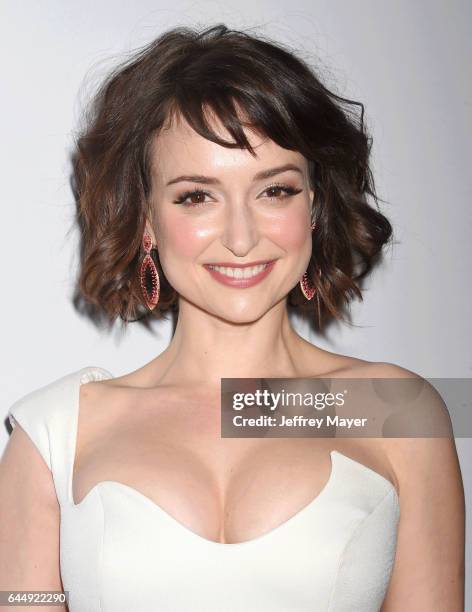 Actress Milana Vayntrub attends Cadillac's 89th annual Academy Awards celebration at Chateau Marmont on February 23, 2017 in Los Angeles, California.