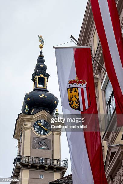 Das Linzer Landhaus. Sitz der oberösterreichischen Landesregierung in der Altstadt.