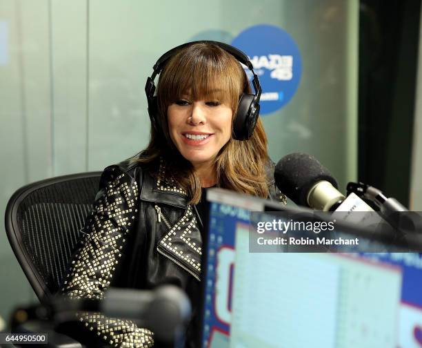 Melissa Rivers visits 'Sway in the Morning' with Sway Calloway on Eminem's Shade 45 at SiriusXM Studios on February 24, 2017 in New York City.