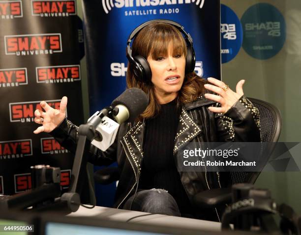 Melissa Rivers visits 'Sway in the Morning' with Sway Calloway on Eminem's Shade 45 at SiriusXM Studios on February 24, 2017 in New York City.