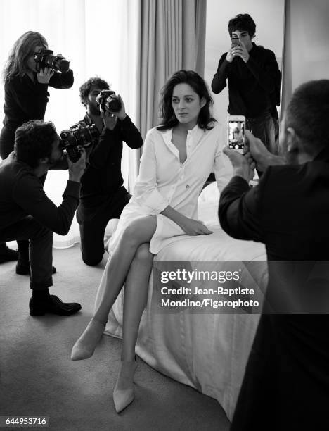 Actress Marion Cotillard is photographed for Madame Figaro on October 18, 2016 in Paris, France. Dress , shoes . PUBLISHED IMAGE. CREDIT MUST READ:...