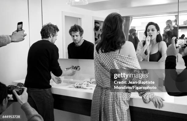 Actress Marion Cotillard and actor/director Guillaume Canet are photographed for Madame Figaro on October 18, 2016 in Paris, France. Canet: Sweater ,...