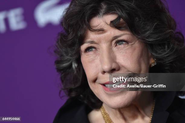 Actress Lily Tomlin arrives at the 19th CDGA at The Beverly Hilton Hotel on February 21, 2017 in Beverly Hills, California.