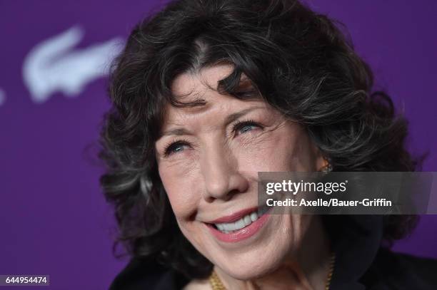 Actress Lily Tomlin arrives at the 19th CDGA at The Beverly Hilton Hotel on February 21, 2017 in Beverly Hills, California.