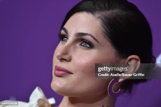 Actress Trace Lysette arrives at the 19th CDGA at The Beverly Hilton Hotel on February 21, 2017 in Beverly Hills, California.