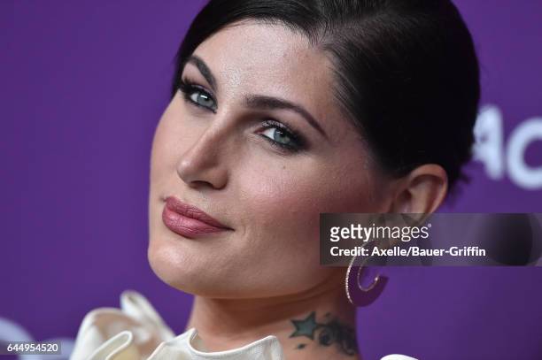 Actress Trace Lysette arrives at the 19th CDGA at The Beverly Hilton Hotel on February 21, 2017 in Beverly Hills, California.