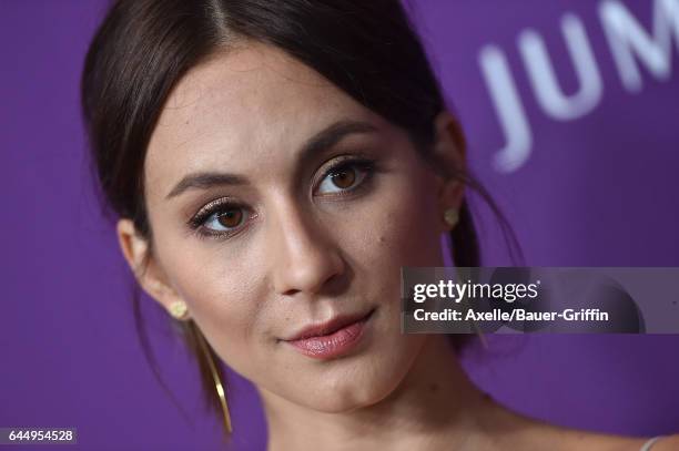 Actress Troian Bellisario arrives at the 19th CDGA at The Beverly Hilton Hotel on February 21, 2017 in Beverly Hills, California.