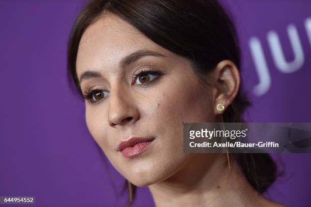 Actress Troian Bellisario arrives at the 19th CDGA at The Beverly Hilton Hotel on February 21, 2017 in Beverly Hills, California.