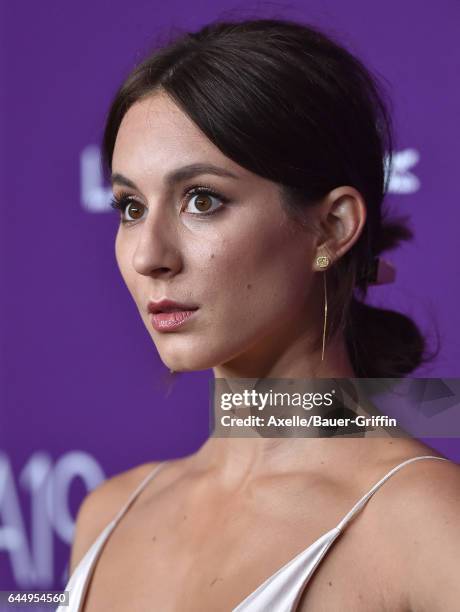 Actress Troian Bellisario arrives at the 19th CDGA at The Beverly Hilton Hotel on February 21, 2017 in Beverly Hills, California.