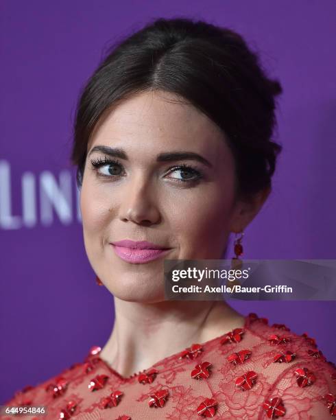 Actress Mandy Moore arrives at the 19th CDGA at The Beverly Hilton Hotel on February 21, 2017 in Beverly Hills, California.