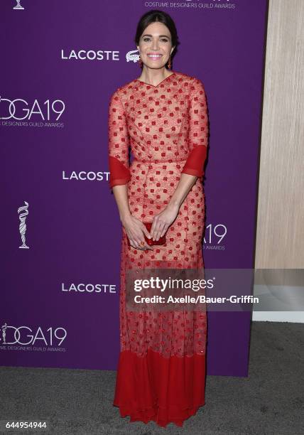 Actress Mandy Moore arrives at the 19th CDGA at The Beverly Hilton Hotel on February 21, 2017 in Beverly Hills, California.