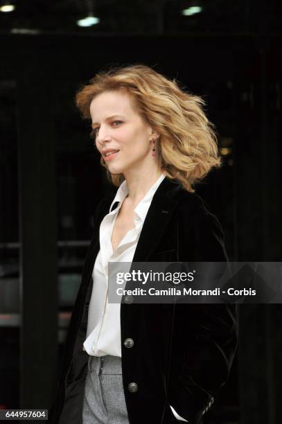 Sonia Bergamasco attends 'Il Commissario Montalbano' Photocall In Rome on February 24, 2017 in Rome, Italy.