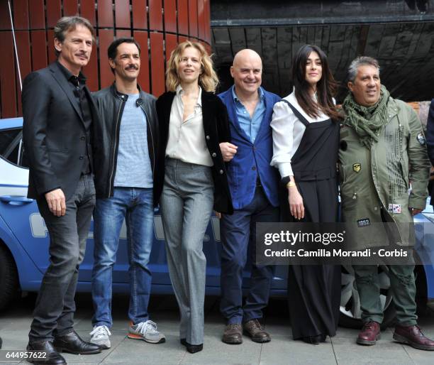 Cesare Bocci,Luca Zingaretti, Peppino Mazzotta, Sonia Bergamasco, Luca Zingaretti and Valentina Lodovini attend 'Il Commissario Montalbano' Photocall...