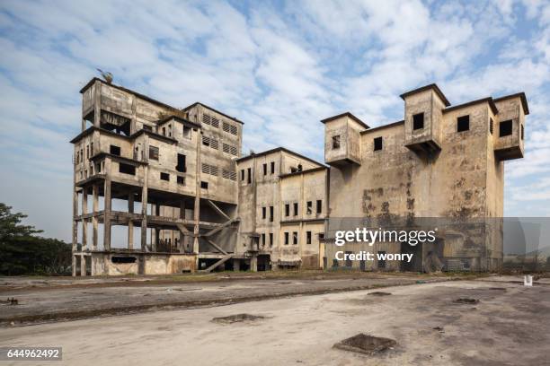 old and abandoned factory - old factory stock pictures, royalty-free photos & images