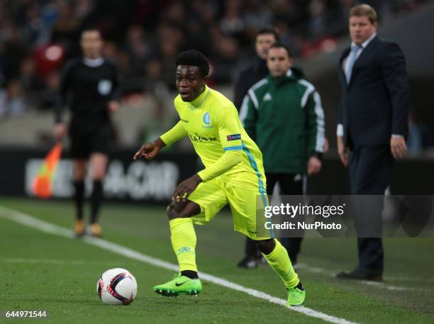 Moses Simon of KAA Gent during UEFA Europa League - Round of 32 match between Tottenham Hotspur and KAA Gent at Wembley stadium 23 Feb 2017